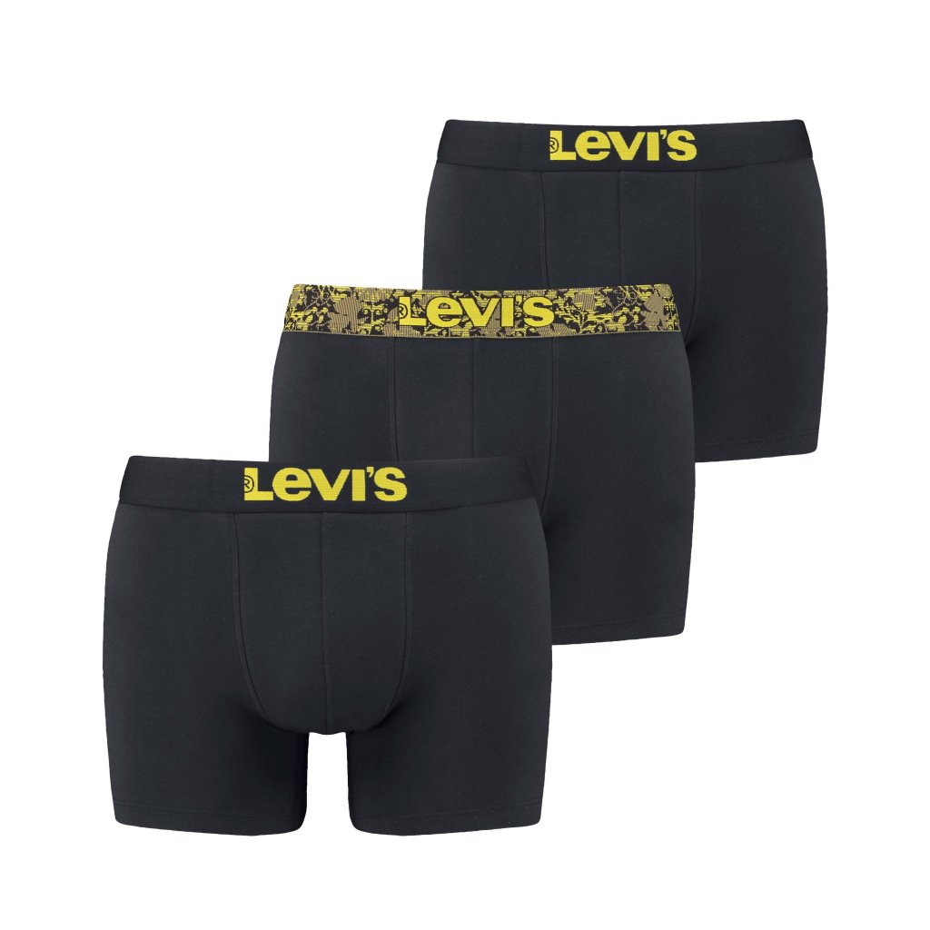 LEVI'S® DÁRKOVÝ BOX PATTERN WB MEN BOXER 3KS-BLACK COMBO