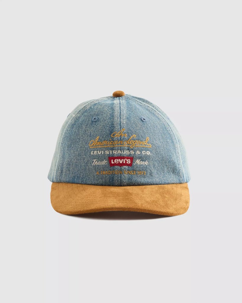 LEVI'S® RELAXED DAD CAP-DENIM ČEPICE S KOŽENÝM KŠILTEM