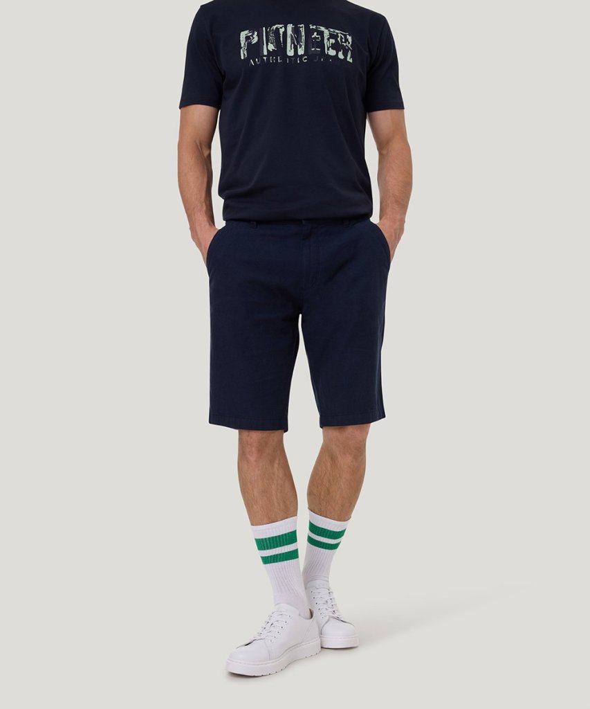 PIONEER LUCA LETNÍ TENKÉ PLÁTĚNÉ BERMUDY-NAVY