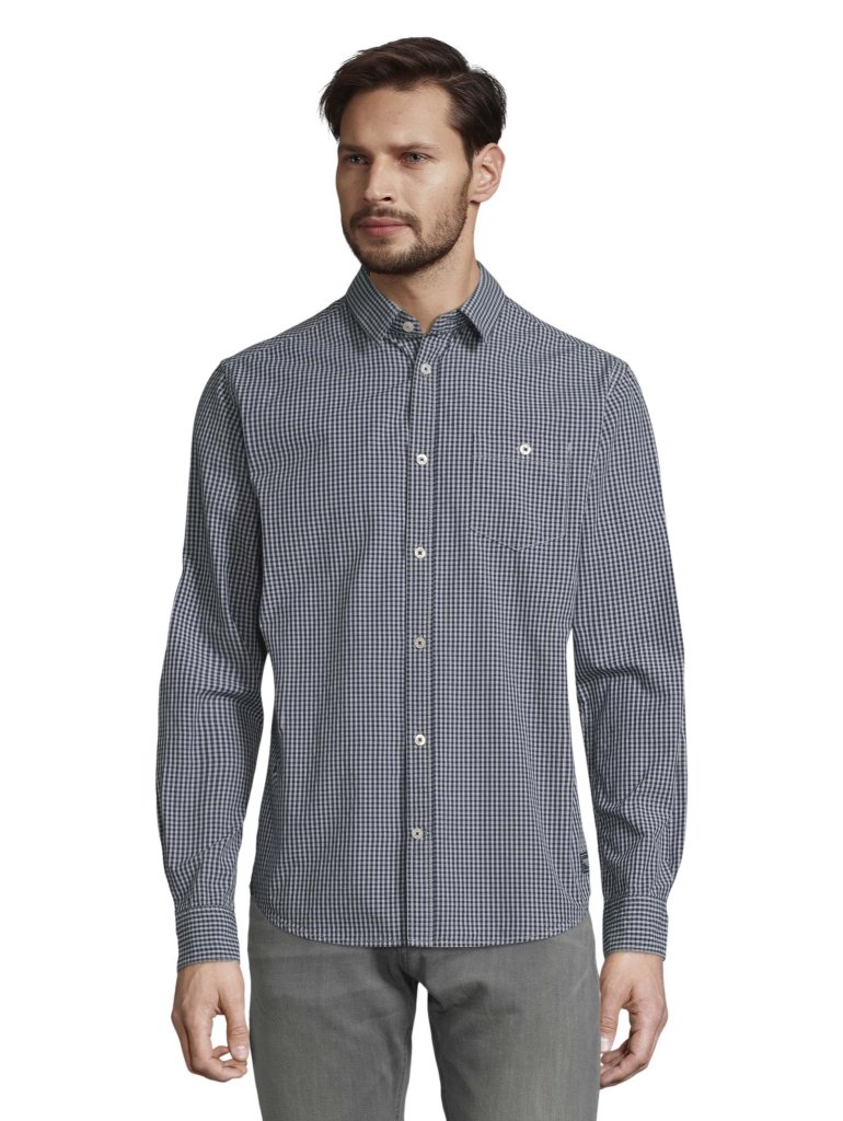 TOM TAILOR®KOŠILE DL.RUKÁV DROBNÁ KOSTKA ŠEDÁ