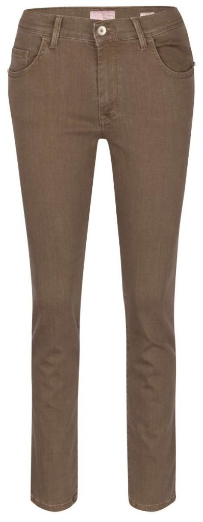 PIONEER DÁMSKÉ  JEANS BETTY  COLOR DENIM- TMAVĚ HNĚDÁ