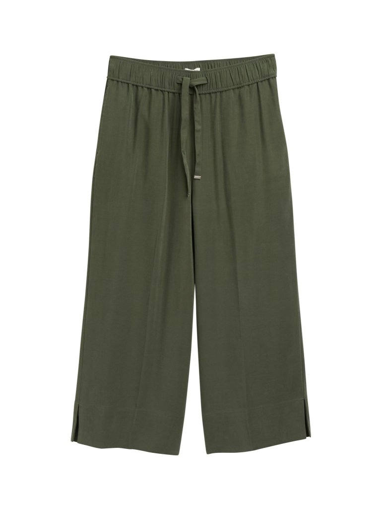 TOM TAILOR® DÁMSKÉ CULOTTE-TMAVĚ ZELENÉ