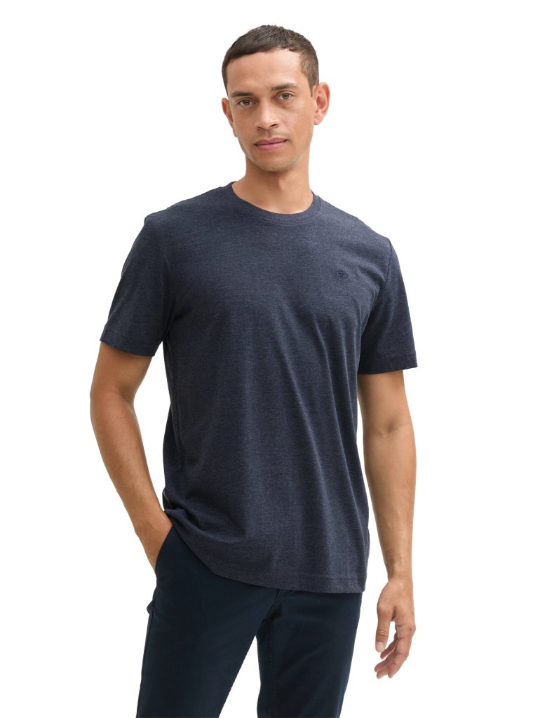 TOM TAILOR® PÁNSKÉ BASIC TRIKO - TM. ZELENÝ MELÍR