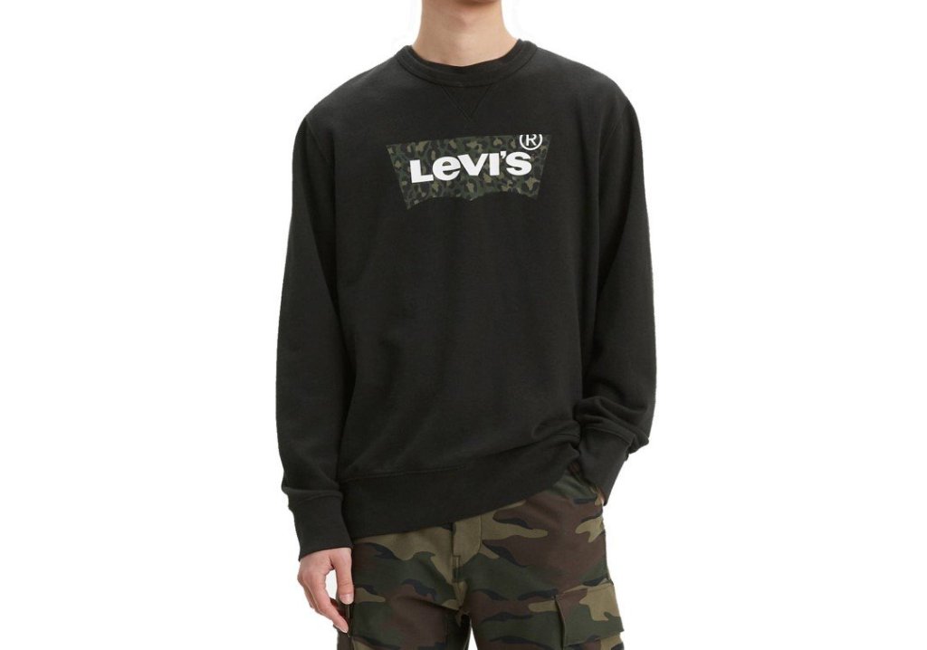 LEVI'S®GRAPHIC CREW HM ANIMAL - MINERAL BLACK