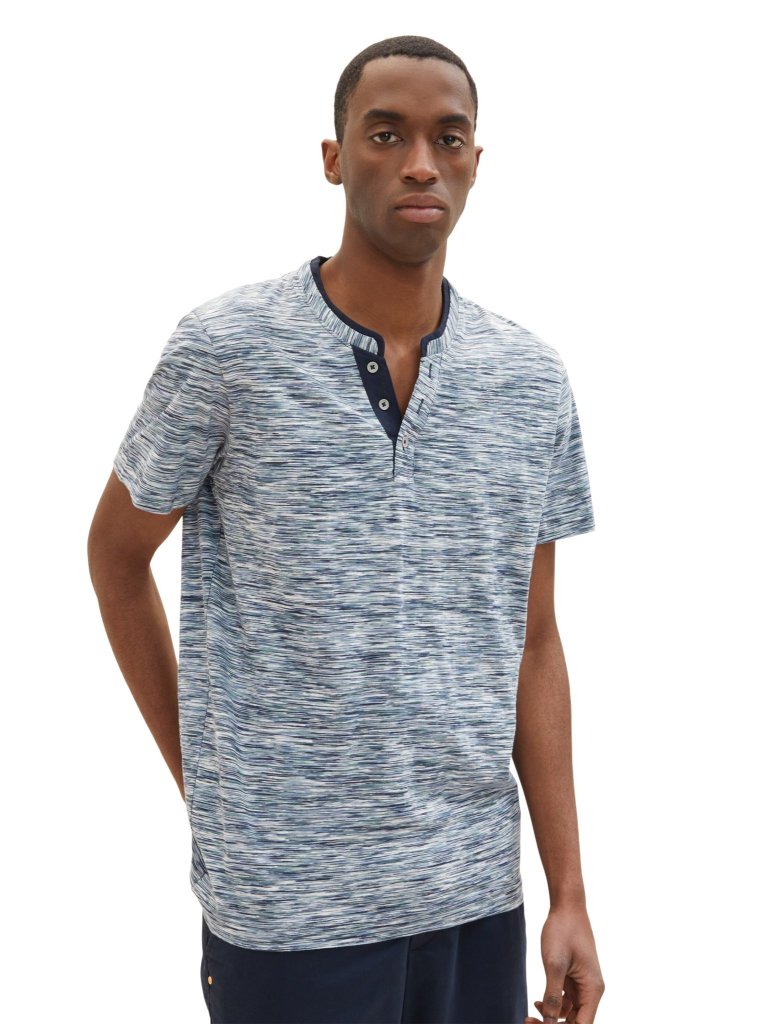 TOM TAILOR® HENLEY TRIKO S KRÁTKÝM RUKÁVEM- NAVY MELÍR