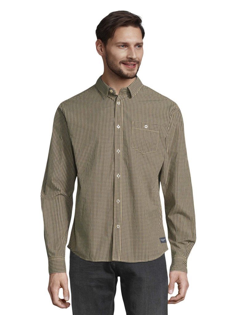 TOM TAILOR®KOŠILE DL.RUKÁV DROBNÁ KOSTKA SKOŘICE