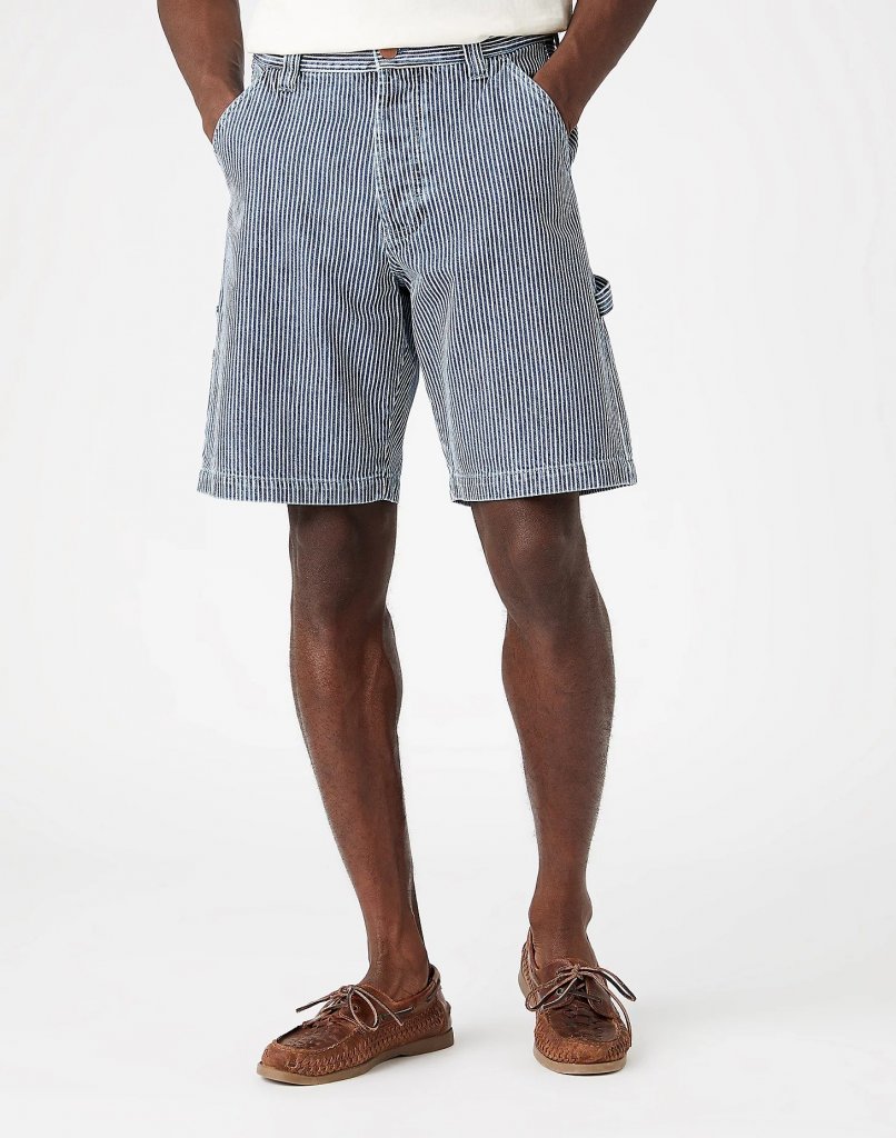 WRANGLER CASEY RELAXED CARPENTER SHORTS - HICKORY STRIPE