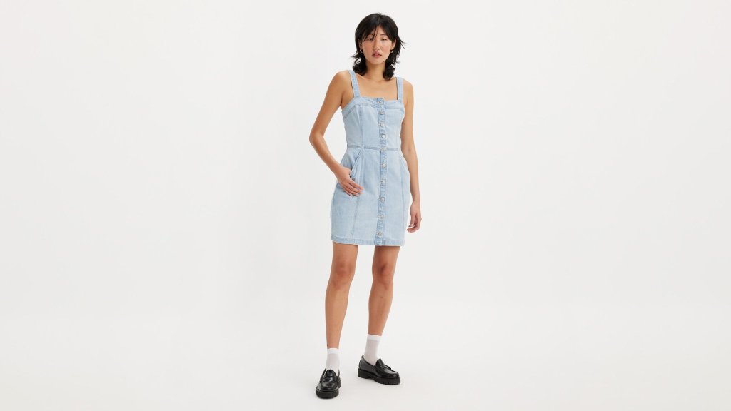 LEVI'S® ŠATY NA RAMÍNKA DREA - STONEBLEACH