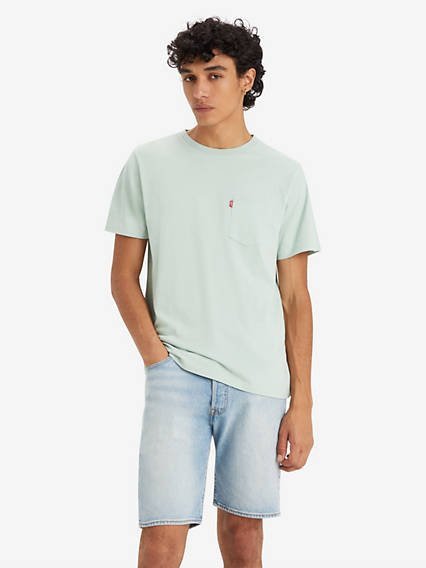 LEVI'S® SS CLASSIC TRIKO S KAPSIČKOU - AQUA FOAM