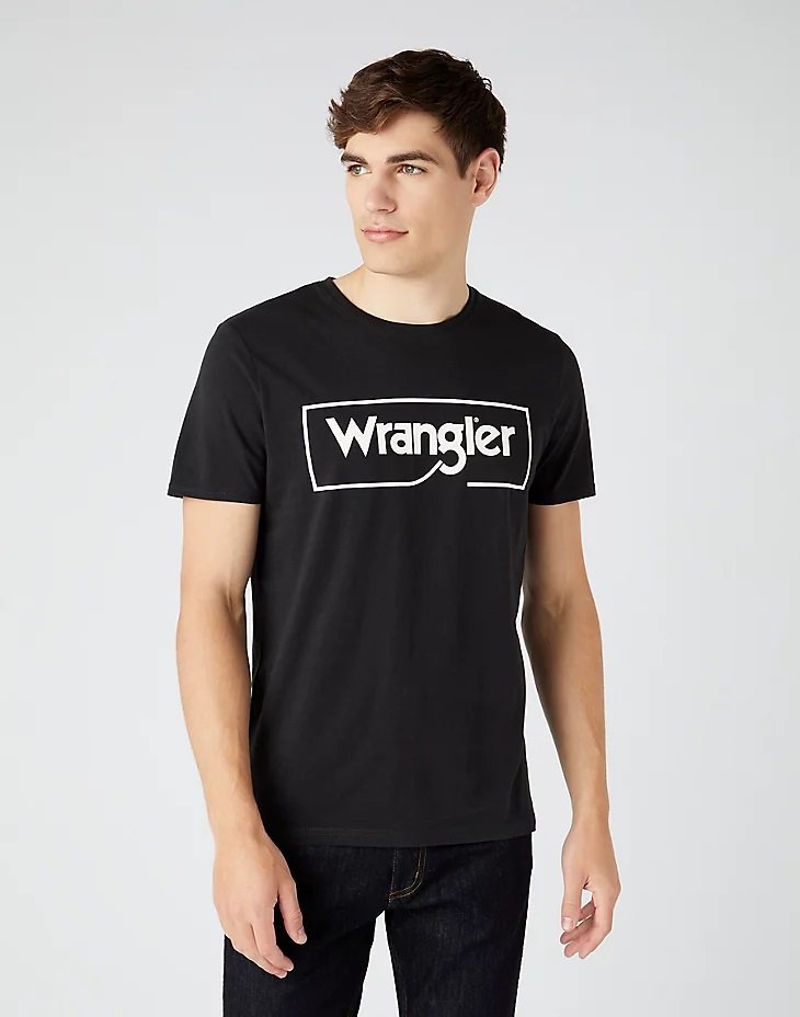 WRANGLER®TRIKO S ORÁMOVANÝM LOGEM-ČERNÉ