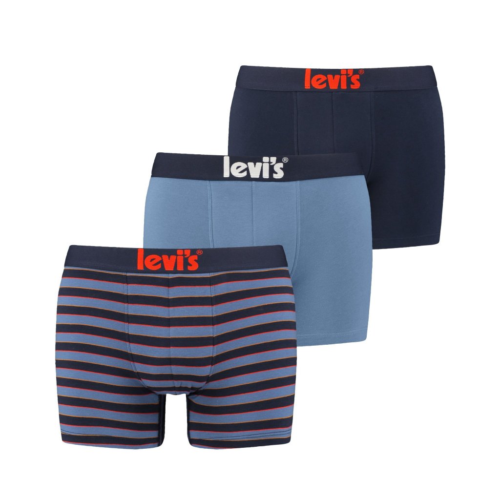 LEVI'S® DÁRKOVÝ BOX MULTICOLOR STRIPE MEN BOXER 3KS-BLUE COMBO