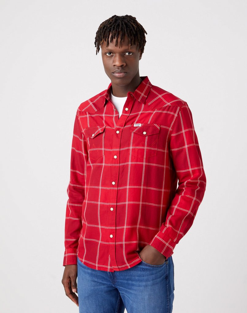 WRANGLER® WESTERN KOŠILE - FORMULA RED