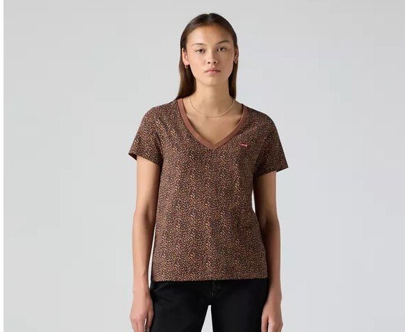 LEVI'S®  PERFECT VNECK-LEOPARD CAT EYES