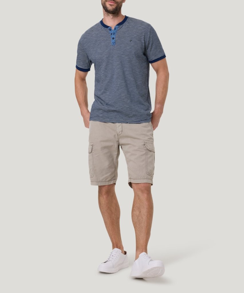 PIONEER® PÁNSKÉ HENLEY TRIKO- MODROBÍLÝ PROUŽEK