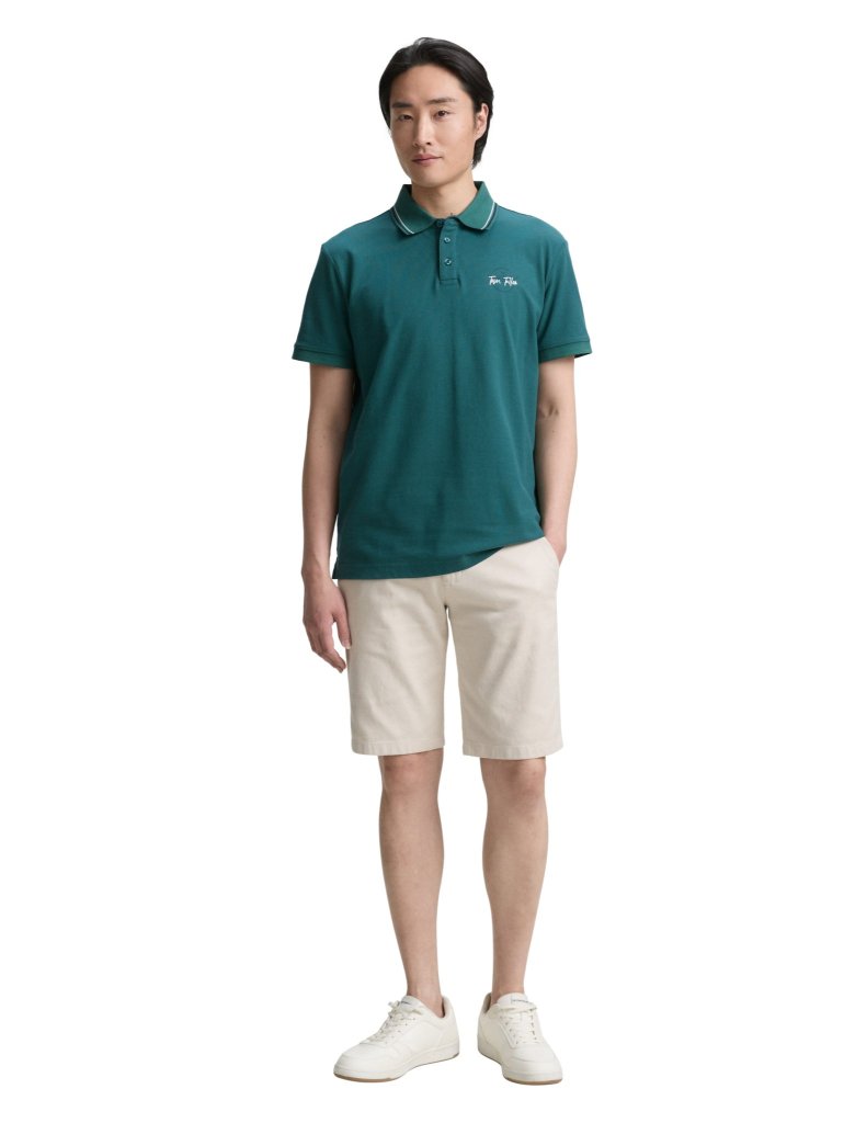 TOM TAILOR PÁNSKÉ POLO PIQUE - ZELENÉ