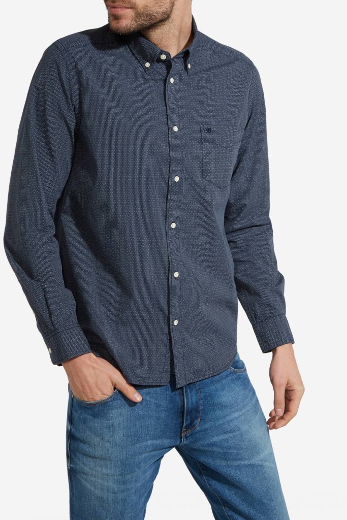 WRANGLER® PÁNSKÁ KOŠILE L S 1PKT BUTTON DOWN NAVY
