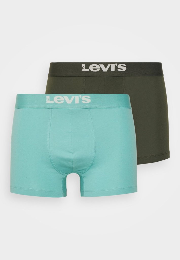 LEVI'S®DUO PACK MEN SOLID BASIC TRUNK AQUA/BLACK