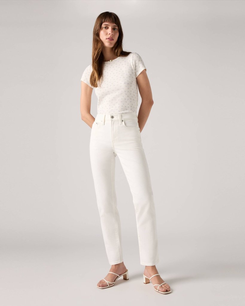 LEVI'S® WOMEN'S 724 HIGH RISE STRAIGHT JEANS - OFF WHITE