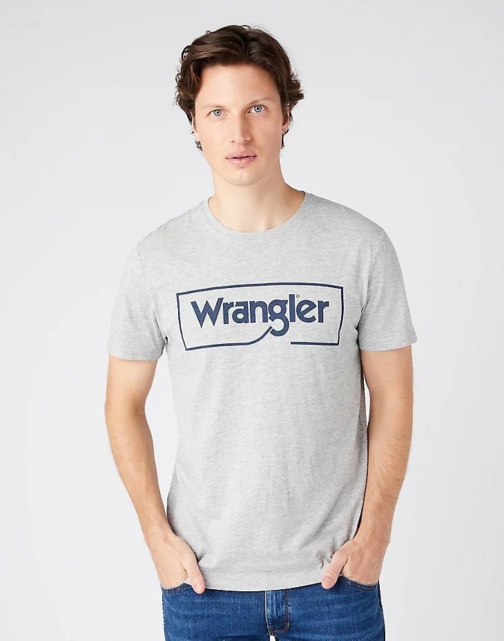 WRANGLER®TRIKO S ORÁMOVANÝM LOGEM-ŠEDÉ