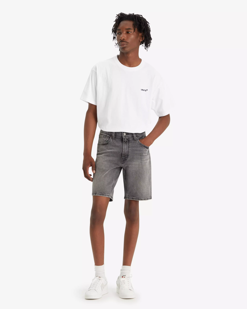 LEVI'S® 445 ATHLETIC SHORTS DOWN TO MY  CORE- LIGHT GRAY