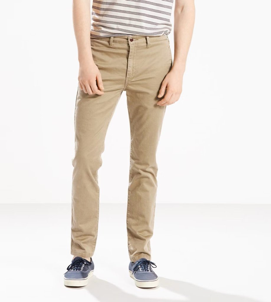 LEVI'S® 511 SLIM FIT PÁNSKÉ CHINO PLÁTĚNÉ KALHOTY - BÉŽOVÉ