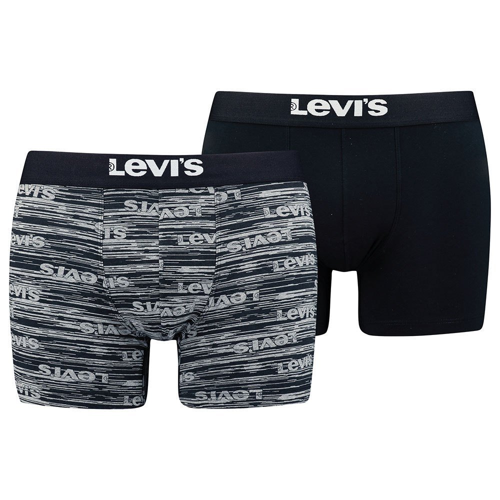 LEVI'S® DISTORTED LOGO AOP BOXER 2KS-BLACK