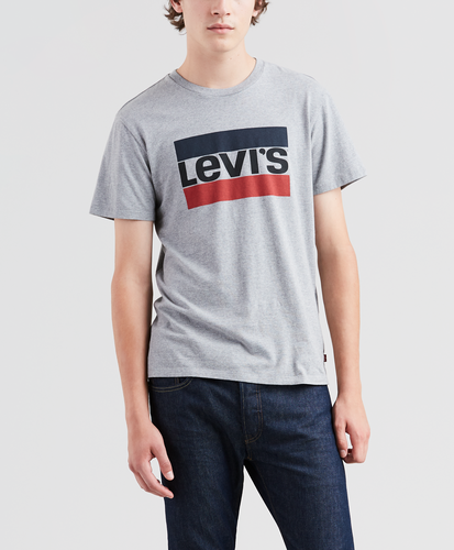 LEVI'S® MEN'S LOGO GRAPHIC T-SHIRT-MIDTONE GREY