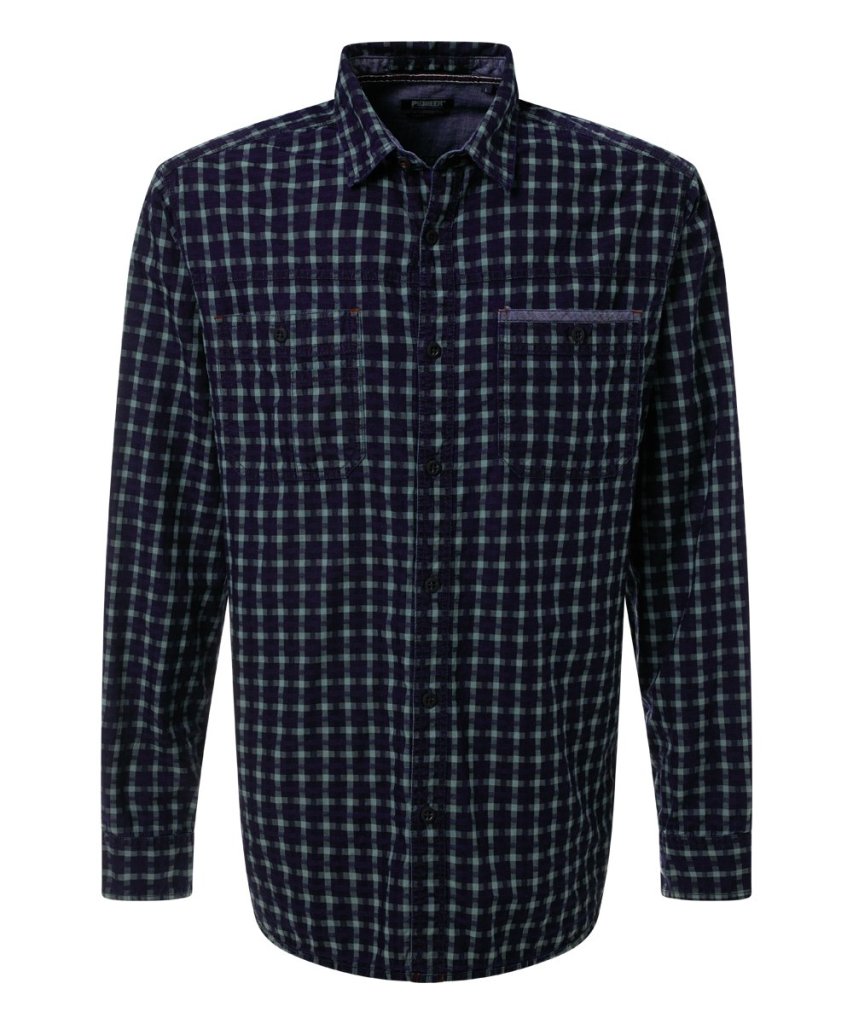 PIONEER® PÁNSKÁ SPORTOVNÍ KOŠILE- INDIGO GREEN KOSTKA