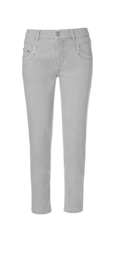 ANNA MONTANA  RELAXED FIT DÁMSKÉ ODLEHČENÉ JEANS 7/8 BAHIA-STONEBLEACH
