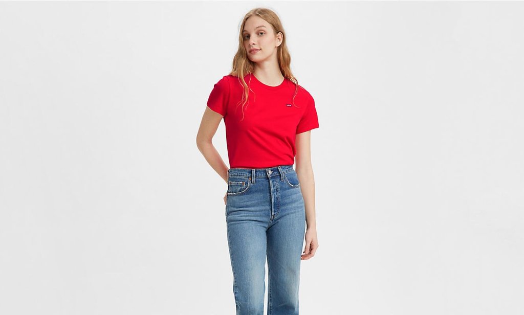 LEVI'S®  PERFECT TEE- POPPY RED