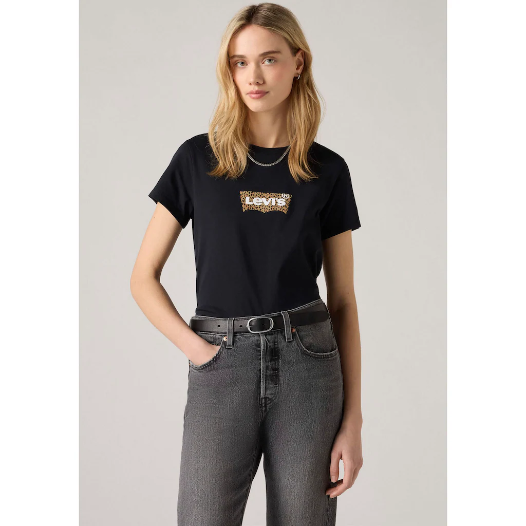 LEVI'S® THE PERFECT TEE LEOPARD BATWING - ČERNÉ