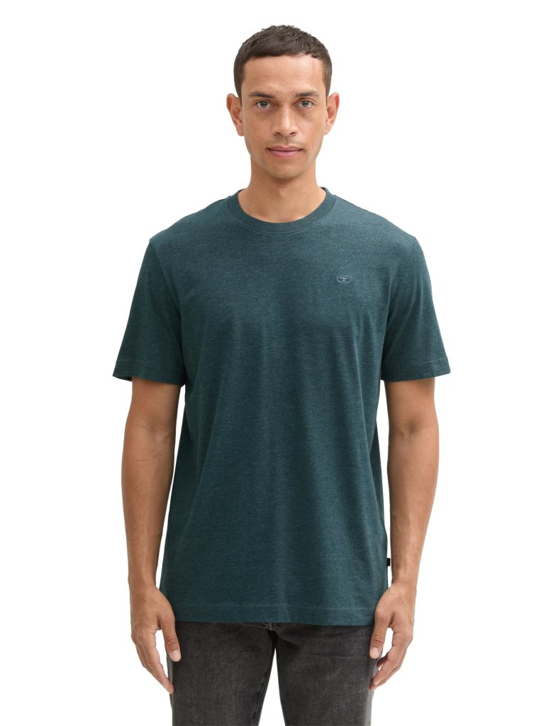 TOM TAILOR® PÁNSKÉ BASIC TRIKO - TM. ZELENÝ MELÍR
