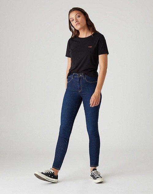 Wrangler®HIGH SKINNY JEANS IN NIGHT BLUE